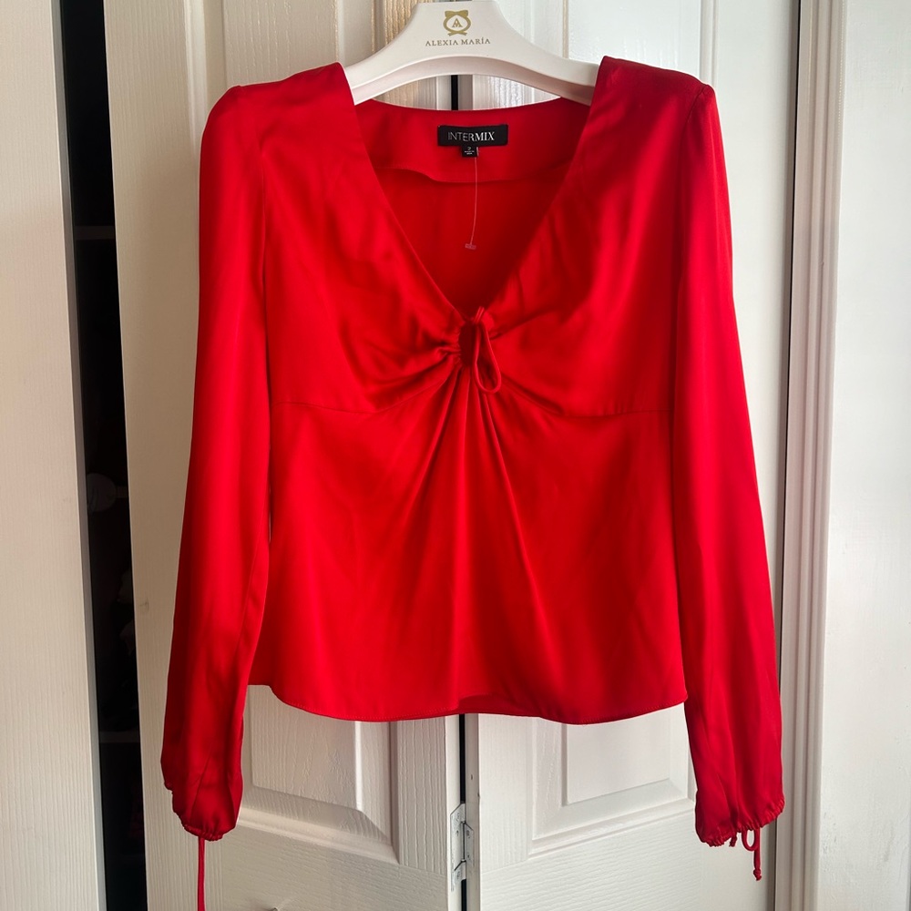 Intermix Red Blouse Long Sleeved
